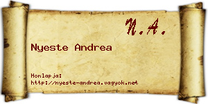 Nyeste Andrea névjegykártya